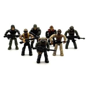 Call of Duty Mega Construx Mini Figures Lot of 7 Ghost Soldier Bricks